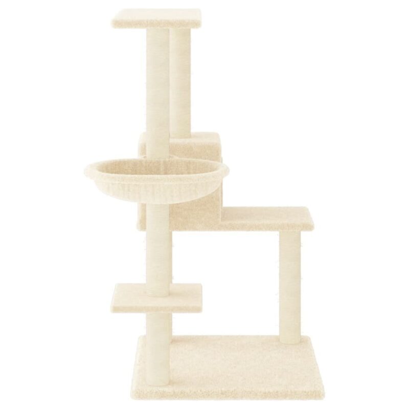 Draskyklė katėms su stovais vidaXL, smėlinė, 95cm - Image 4