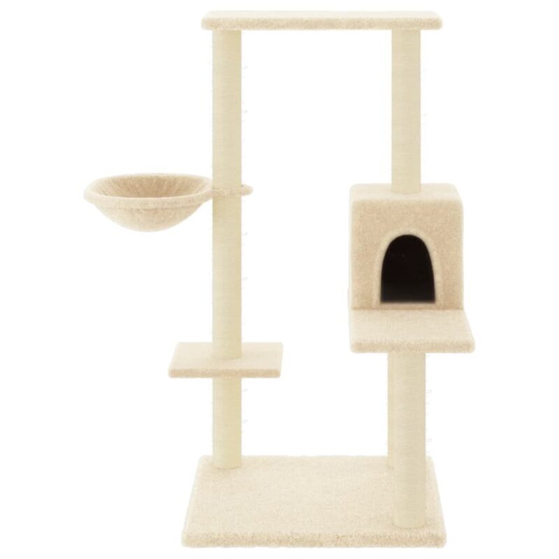 Draskyklė katėms su stovais vidaXL, smėlinė, 95cm - Image 3
