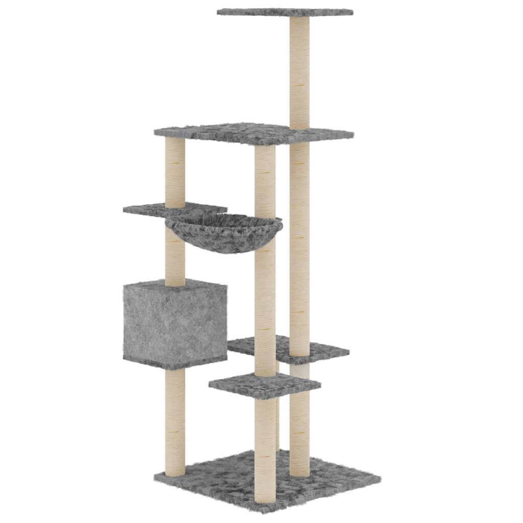 draskyklekatemssustovaisvidaxlsviesiaipilka62d12atsiliepimaireference belsilt Draskyklė katėms su stovais vidaXL 142 cm šviesiai pilka