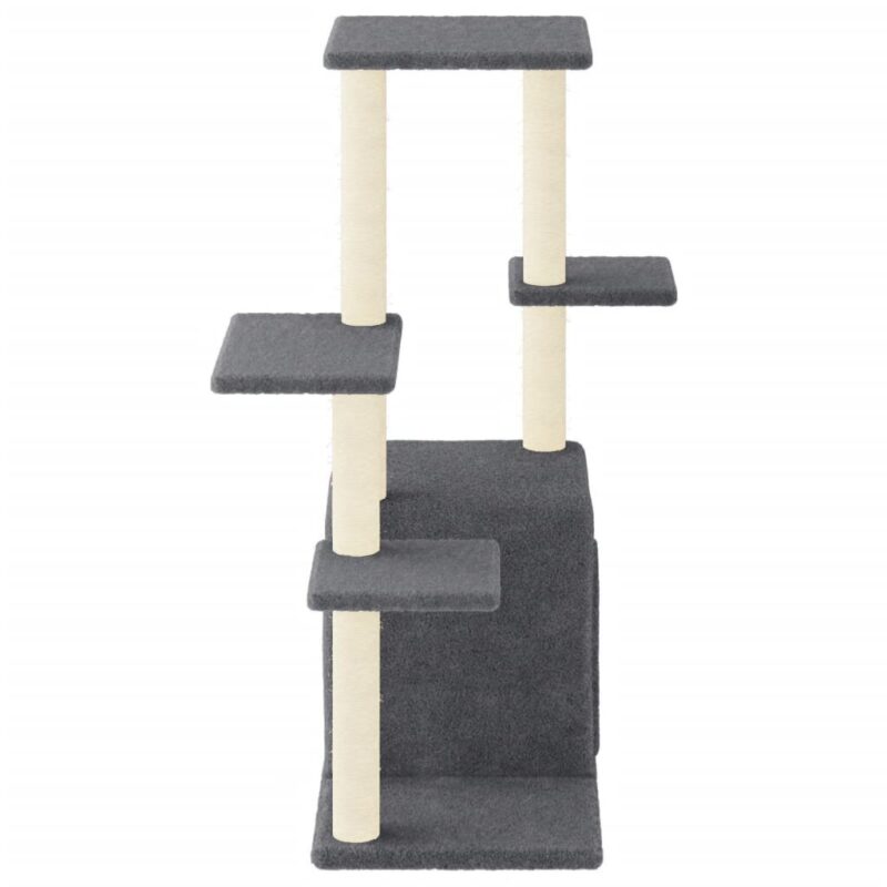 Draskyklė katėms su stovais vidaXL, tamsiai pilka, 97,5cm - Image 4