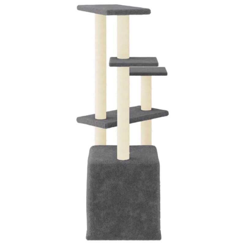 Draskyklė katėms su stovais vidaXL, tamsiai pilka, 107,5cm - Image 4