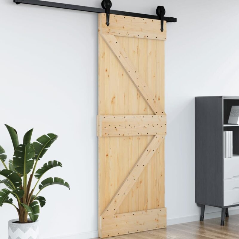 Durys vidaXL, 85x210 cm, Ruda - Image 3