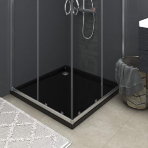 Juodas 80x80 cm ABS dušo padėklas  patvarus ir patogus