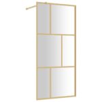 Dušo sienelė su ESG stiklu 90x195cm auksinės spalvos