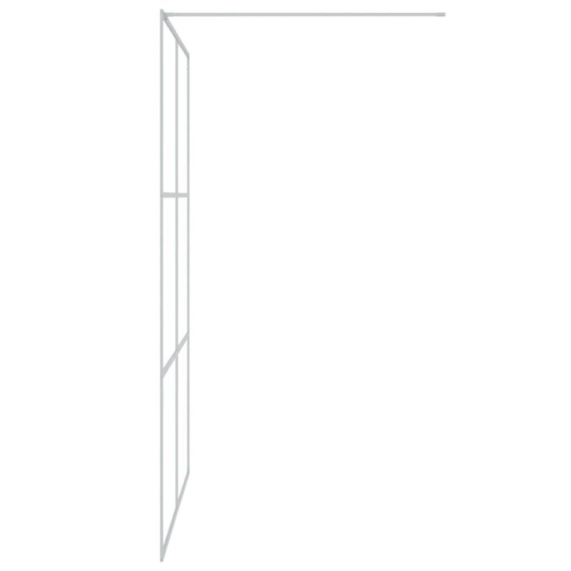 Dušo sienelė vidaXL 140×195 cm sidabrinė grūdintas stiklas