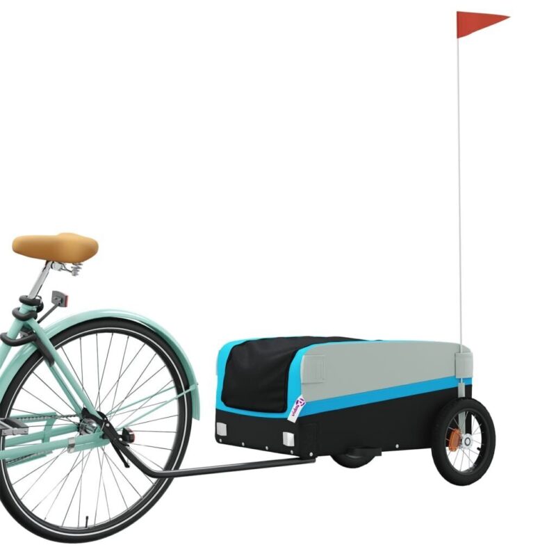 VidaXl juoda dviračio priekaba 30 kg apkrovai  Belsilt