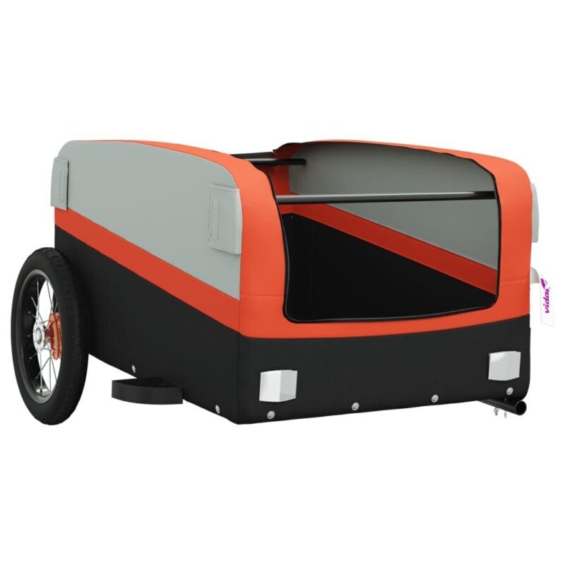 VidaXl dviračio priekaba juoda  tvirta ir talpi 30 kg