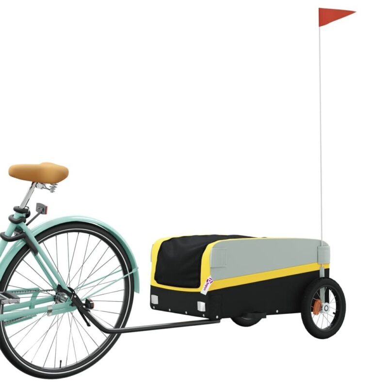 VidaXL dviračio priekaba juoda 30 kg kroviniams   belsilt