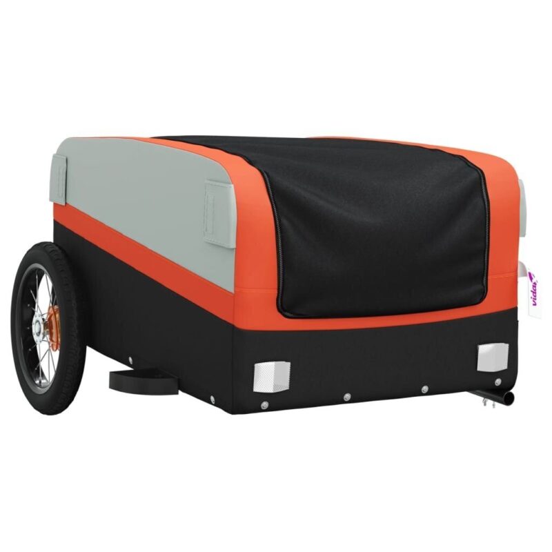VidaXl dviračio priekaba juoda  tvirta ir talpi 30 kg