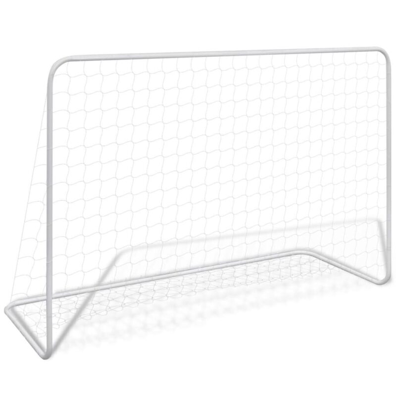 Futbolo vartai su tinklu, plienas, 182x61x122 cm, 2 vnt. - Image 2