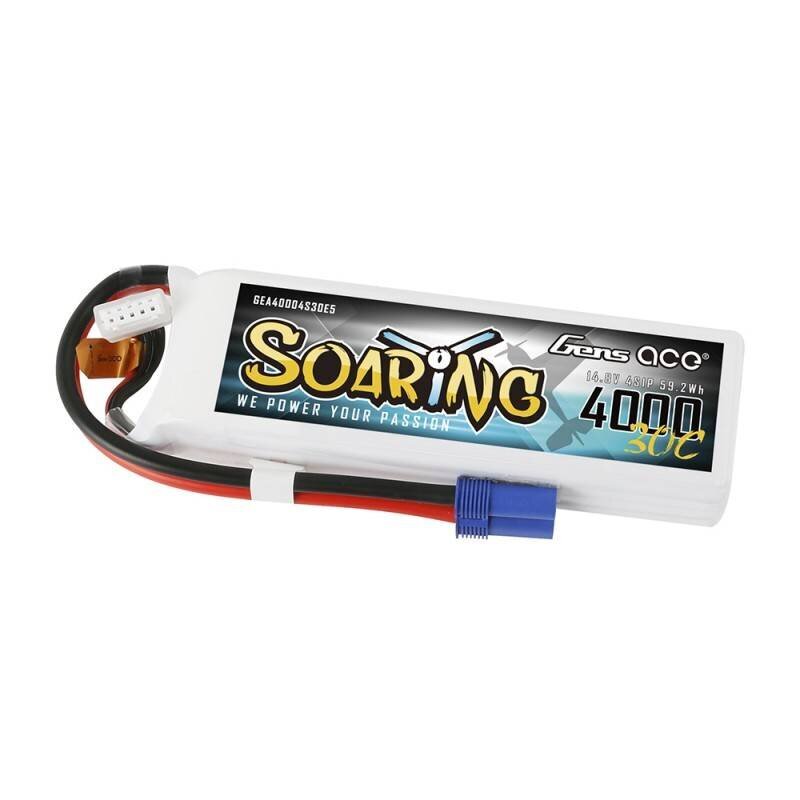 gensacebaterijasoaringlipo4000mah148v189afpirktireference  belsilt Gens Ace Soaring LiPo 4000mAh 148V 4S1P baterija  belsilt