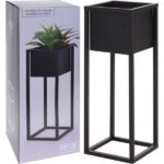 homestylingmetalinisgeliuvazonassustovu5037681reference  belsilt Juodas metalinis gėlių vazonas ant stovo  Home  Styling