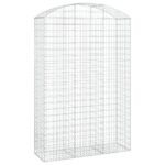 Išlenktas gabiono krepšys vidaXL 150x50x220240 cm  belsilt