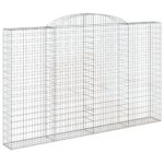 Išlenkti gabiono krepšiai vidaXL 200x30x180200cm  tvirta sodo užtvar