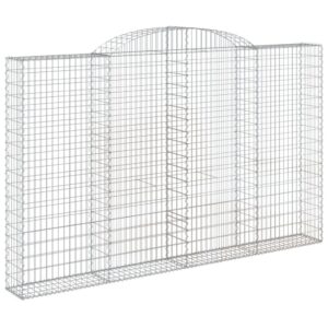 Išlenkti gabiono krepšiai vidaXL 200x30x180/200cm – tvirta sodo užtvar