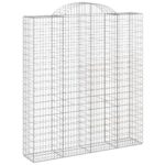 Išlenkti gabiono krepšiai vidaXL 200x50x220240cm  patvarūs ir stangr