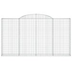 Išlenkti gabiono krepšiai vidaXL 300x30x160180 cm   belsilt