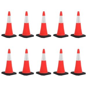 Įspėjamieji kūgiai su tvirtais pagrindais 10 vnt  belsilt