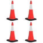 Įspėjamieji kūgiai su tvirtais pagrindais 4 vnt | Belsilt
