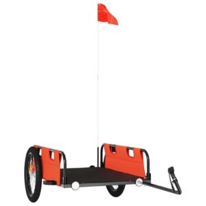 Oranžinė vidaXL krovininė dviračio priekaba  tvirta ir talpi