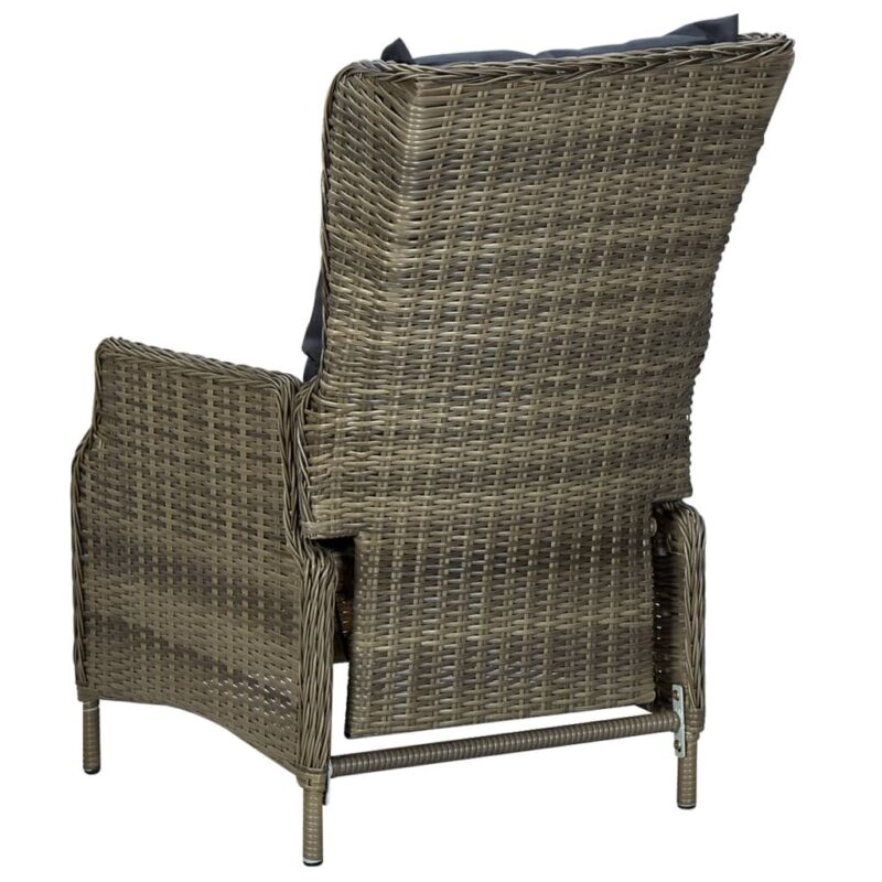 Lauko baldų komplektas su pagalvėmis, 7 dalių, Ruda - Image 8