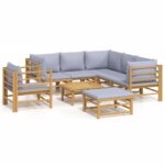 Lauko baldų komplektas vidaXL iš bambuko  komfortas laukui