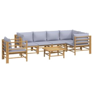 Lauko baldų komplektas vidaXL iš bambuko  patogus ir ilgaamžis