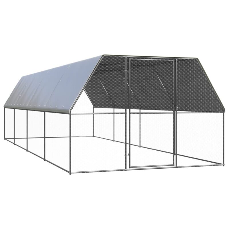 Lauko narvas viščiukams, pilkas, 3x8x2m - Image 3