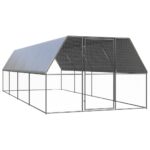 Lauko narvas viščiukams, pilkas, 3x8x2m