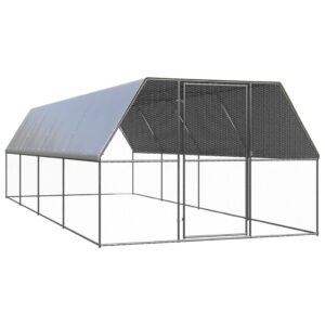 Lauko narvas viščiukams, pilkas, 3x8x2m