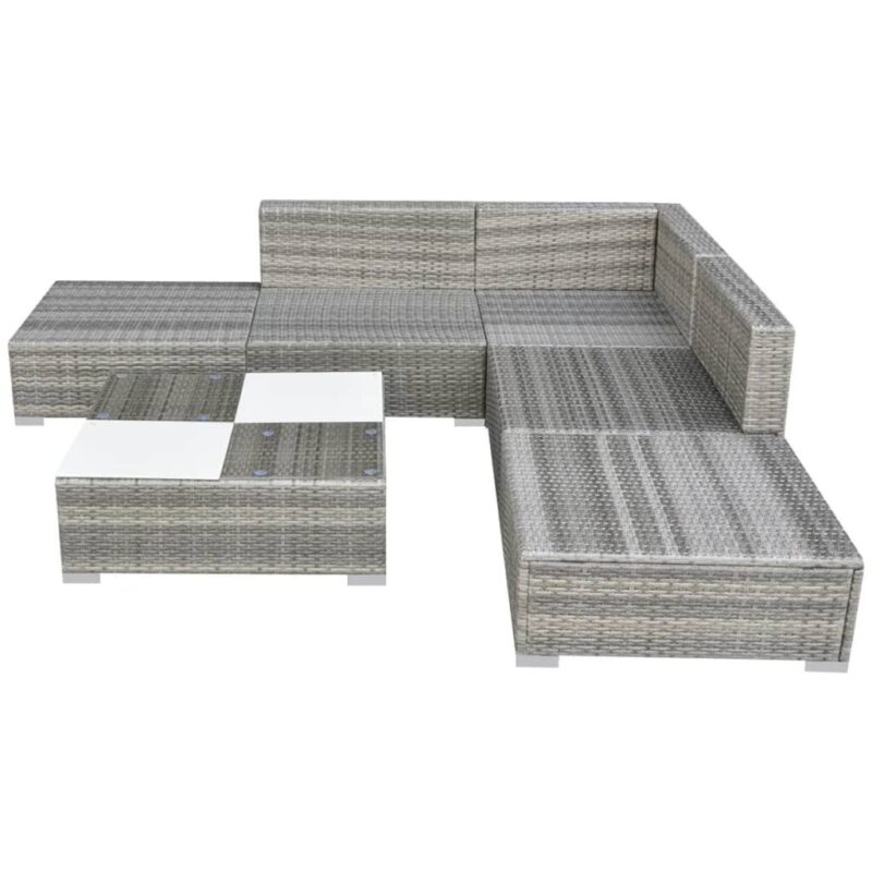 Lauko sofos komplektas, pilkas, Pilka - Image 3