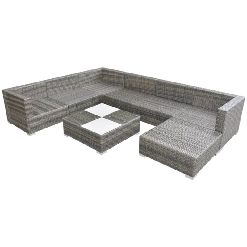 Lauko sofų komplektas, pilkas, Pilka - Image 2
