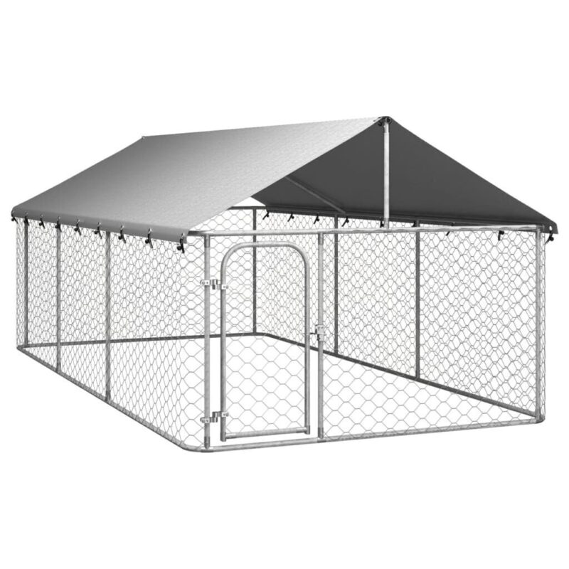Lauko voljeras, 400x200x150 cm, sidabrinės spalvos - Image 4