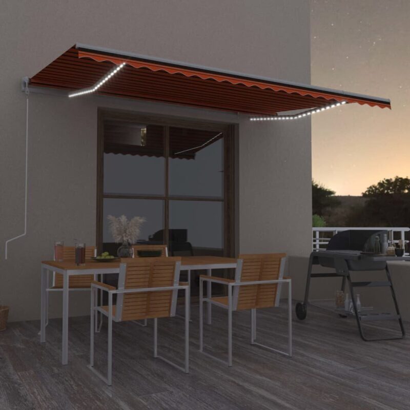 Markizė vidaXL 500×300 cm oranžinėruda  patvari ir funkcionali
