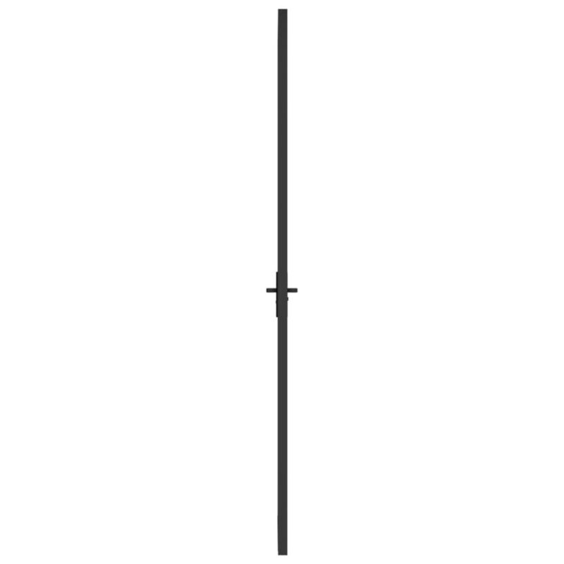 Matinio stiklo ir aliuminio vidaus durys 76x2015 cm  juodos