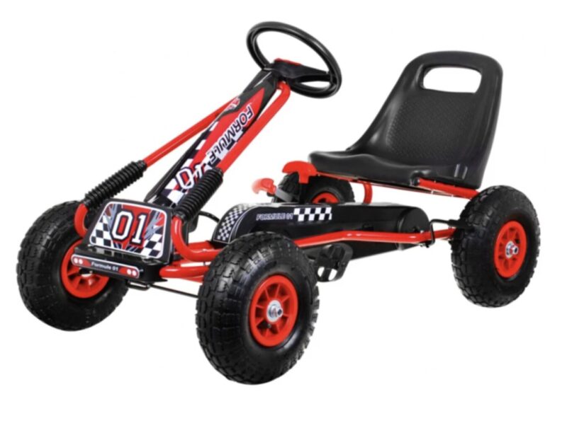 Minamas kartingas Gokart Air raudonas  vaikams aktyviam laisvalaikiui