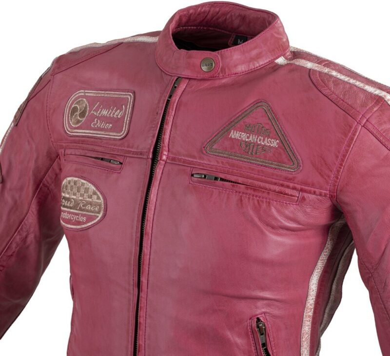 Moteriška odinė moto striukė W-TEC Sheawen Lady Pink - XS - Image 9