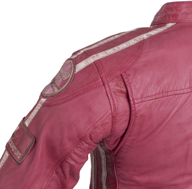 Moteriška odinė moto striukė W-TEC Sheawen Lady Pink - XS - Image 6