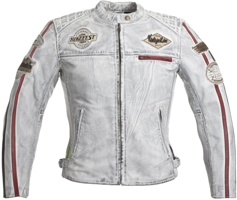 Moteriška odinė moto striukė W-TEC Sheawen Lady White - White M