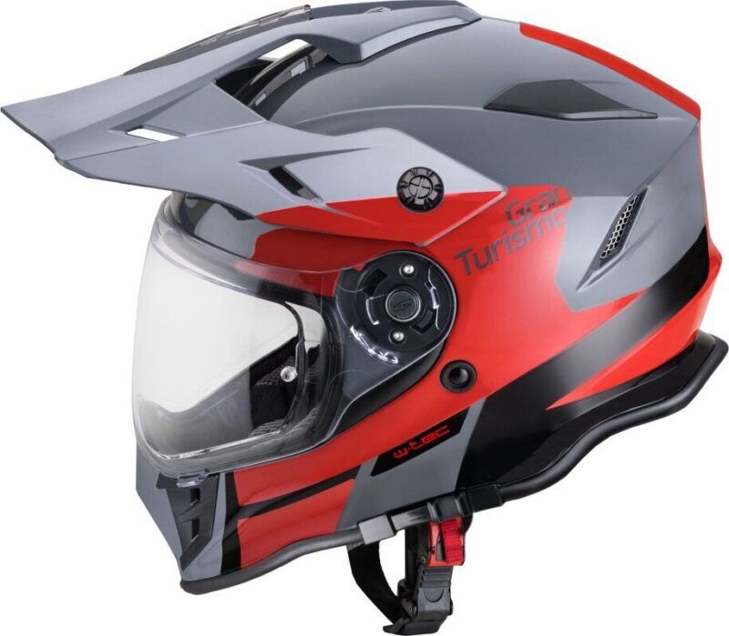 Motociklininko šalmas W-TEC V331 PR Graphic - Red-Grey XL (61-62) - Image 3