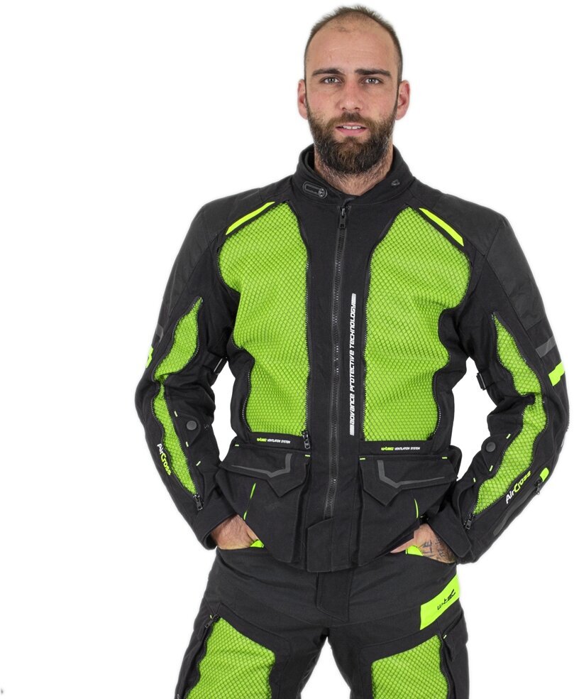 motociklininkostriukewtecaircrossblackfluo7336620f5444fbb8ac508eeb081b6979reference belsilt Motociklininko striukė W TEC Aircross Black Fluo Yellow 3XL
