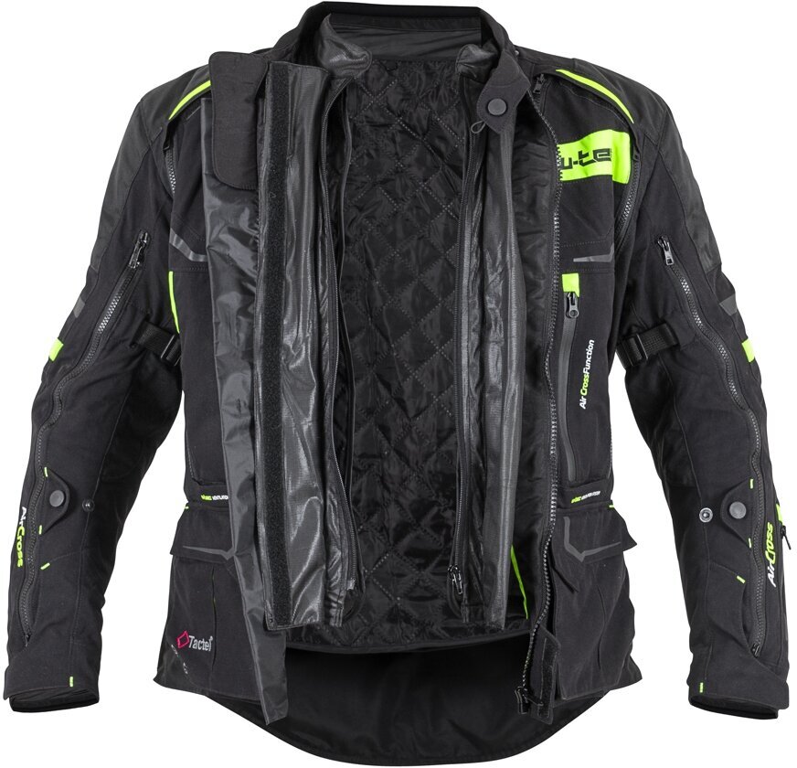 motociklininkostriukewtecaircrossblackfluode714onlinereference belsilt Motociklininko striukė W TEC Aircross Black Fluo Yellow 3XL