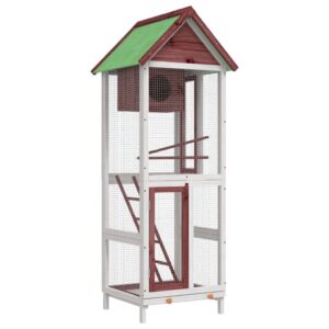 VidaXL rudas paukščių namelis 60x58,5x160 cm – saugus ir patvarus