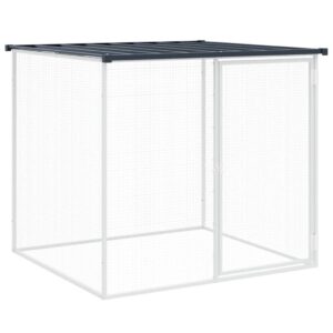 Narvas viščiukams su stogu pilkas 103x98x90 cm  belsilt