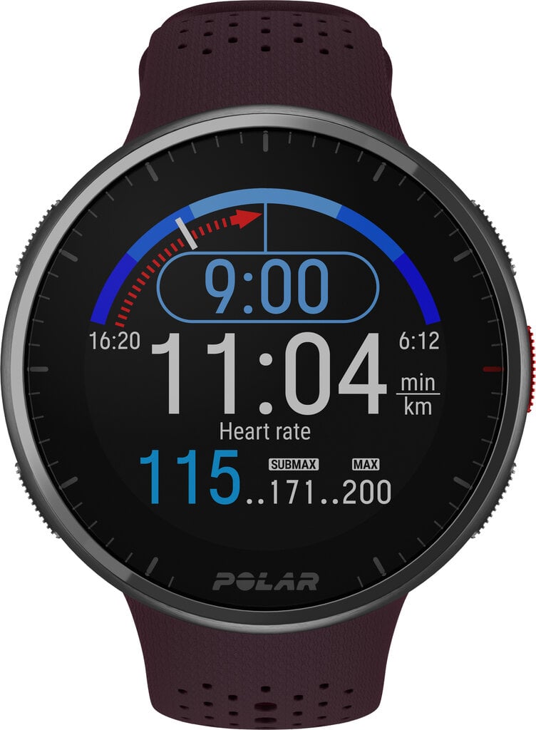 polarpacerproslmaroonpurple8bbdcpirktireference  belsilt Polar Pacer Pro Autumn Maroon  išmanusis laikrodis sportui