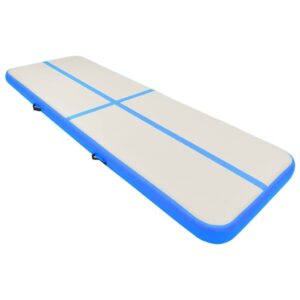 Pripučiamas mėlynas gimnastikos kilimėlis 300x100x15cm PVC