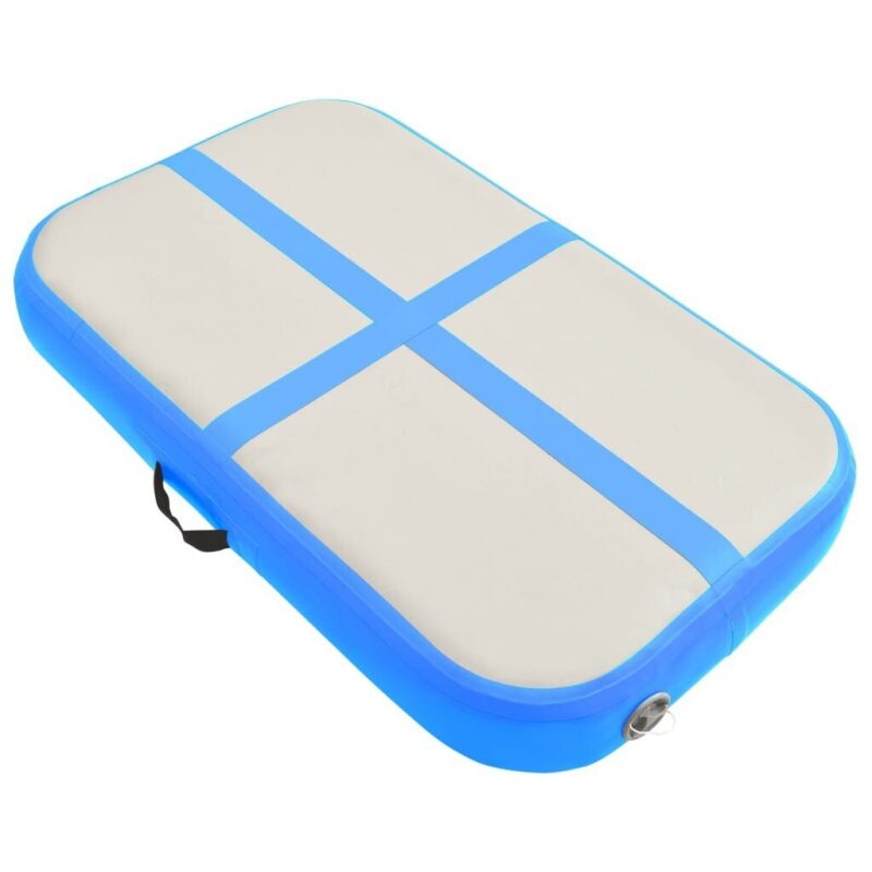 Pripučiamas gimnastikos kilimėlis 60x100x10 cm mėlynas PVC