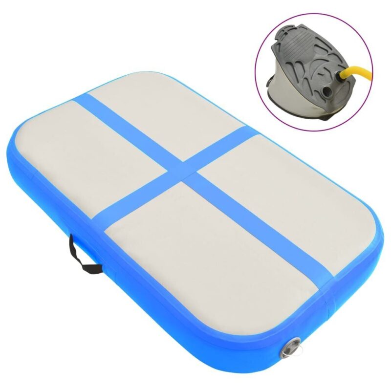 Pripučiamas gimnastikos kilimėlis 60x100x10 cm mėlynas PVC