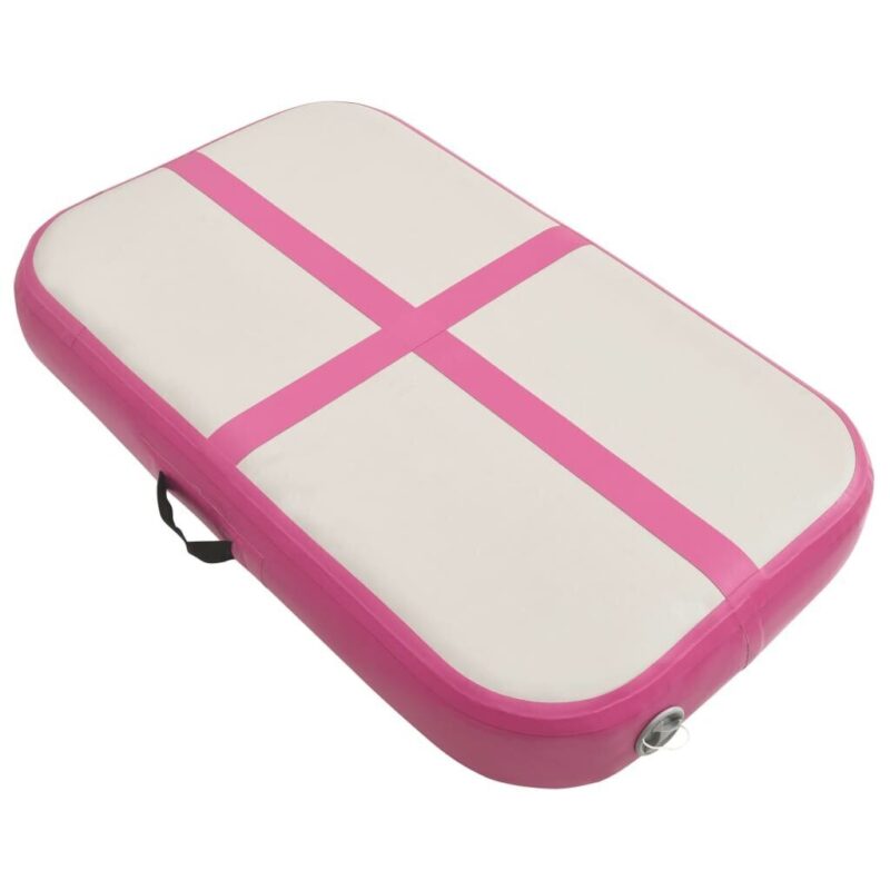 Pripučiamas rožinis gimnastikos kilimėlis 60x100x10cm PVC