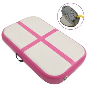 Pripučiamas gimnastikos kilimėlis 60x100x20cm rožinis PVC